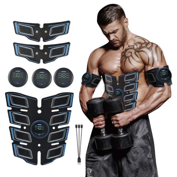Muscle Shaper ABS Stimulator Træning Træning Bælte Slankning Maveudstyr Talje Smart fitnessudstyr Mænd Kvinder Mave/ben Hjemmekontor træning F