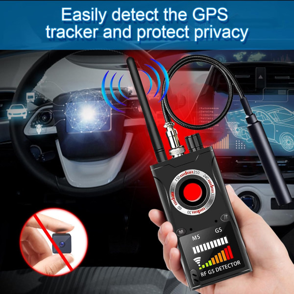 Beskyt dit privatliv med skjult kameradetektor - Anti-Spy RF-signaldetektor, fejldetektor, kamerafinder-scanner, GPS-sporingsdetektor European regulations