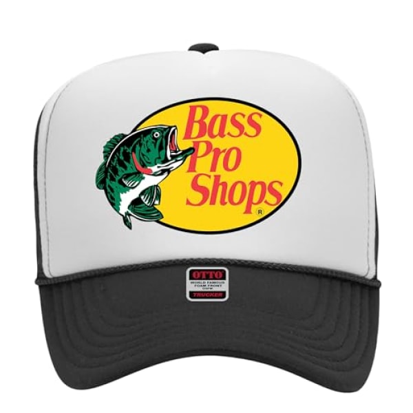 Original Bass Fishing Pro Trucker Hat - Premium Snapback för män och kvinnor - Western Hunting Camo Cowboy white black