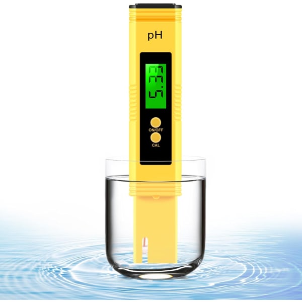 Digitaalinen pH-mittari - Erittäin tarkka pH-testeri LCD-näytöllä - 0,01 resoluutio - Ihanteellinen juomiseen, uima-altaisiin, akvaarioihin
