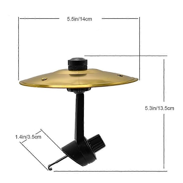 Sommarrea Het Bil Crash Cymbal Enkel Clip-on Mini Trummor Biltillbehör - Perfekt silvery