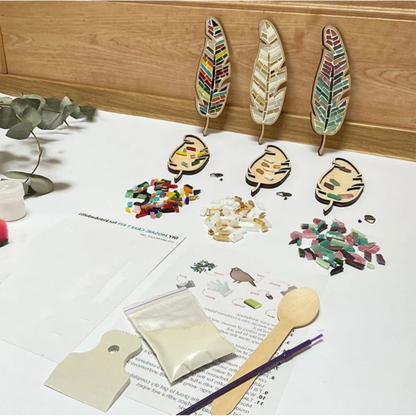 Voksen håndværkssæt fliser blandet farve mosaik, kreativ DIY farverig hjemmeindretning maleri kunst Håndlavet kunst til børn og voksne