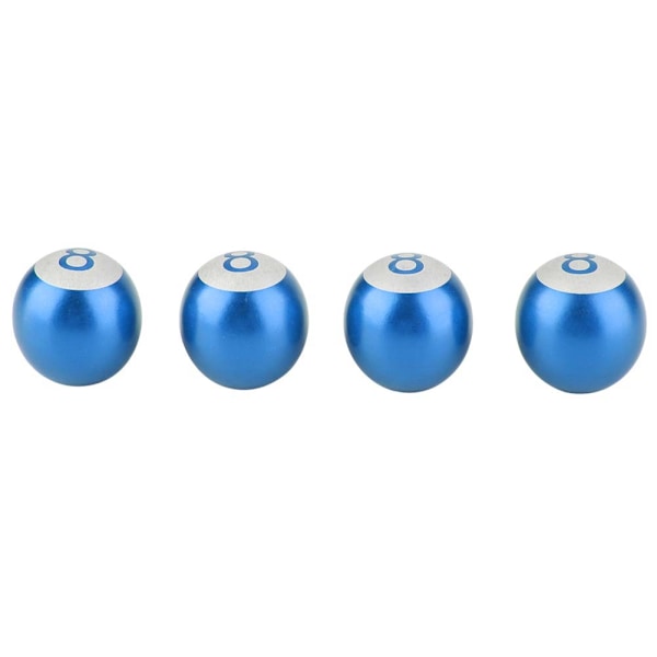 Heta erbjudanden inför påsk! 4 st Aluminiumlegering Motorcykel Bil Lastbil 8-Ball Däck Luftventil Stamlock Hjul Dammskydd Blå
