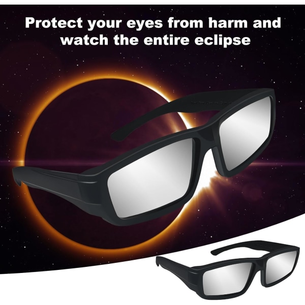 Solformørkelsesbriller - ISO & CE-certificerede sikre solbriller til plastsolbriller godkendt 2024 3 Pack
