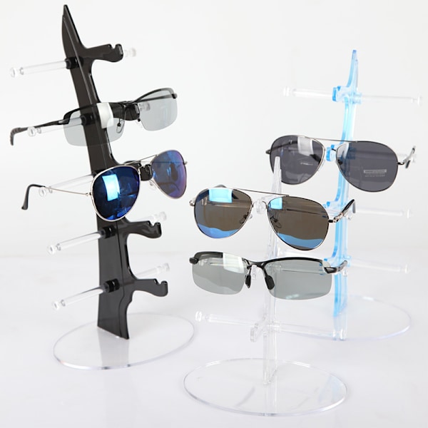 Sommer Udsalg Varme Briller Solbriller Opbevaringsstativ Display Stand Organizer Taske Display Stand til 5 Briller (1 stk. transparent)