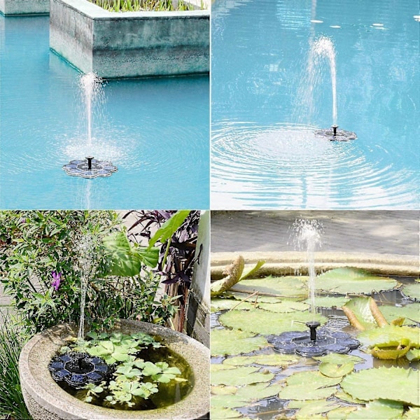 Kesän kuuma uutuus aurinkolähde, 1,5 W lintukylpylähde puutarhakoriste, puutarhakoriste aurinkolähde, ulkokäyttöön minilammikkoon As shown As shown