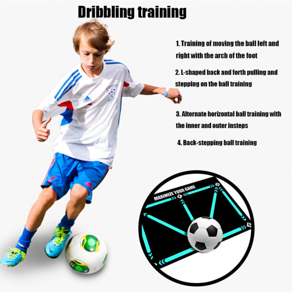 Fodboldtræningsmåtte: Forbedre færdigheder, ideel til børn, perfekt gave til unge fodboldentusiaster