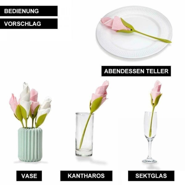 Vacker gör-det-själv-blomma gjord av pappersservetter, servetthållare för jullunch Thanksgiving-fest Semester Bröllopsbordsdekoration 12 pcs