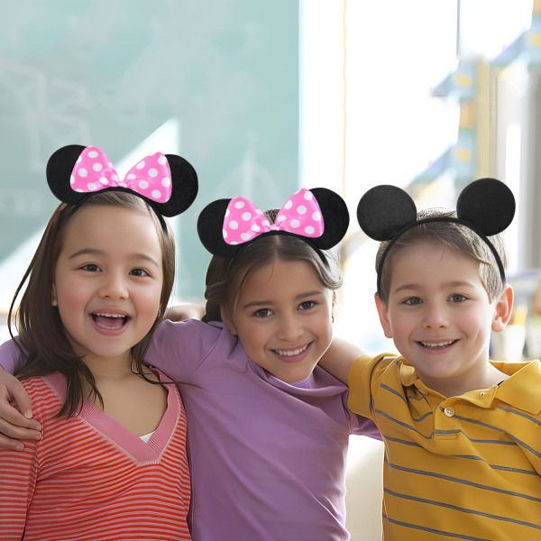 20 Pack Mouse Ears -pääpanta syntymäpäiväjuhlatarvikkeisiin ja hiiriaiheiseen puku-cosplay-koristeluun red