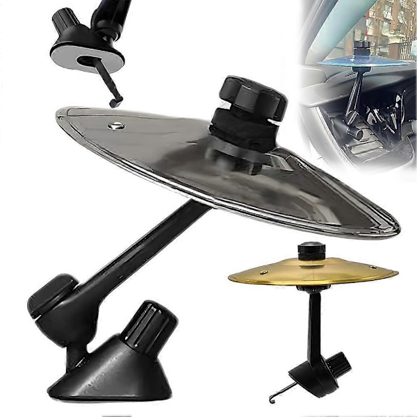 Sommarrea Het Bil Crash Cymbal Enkel Clip-on Mini Trummor Biltillbehör - Perfekt silvery