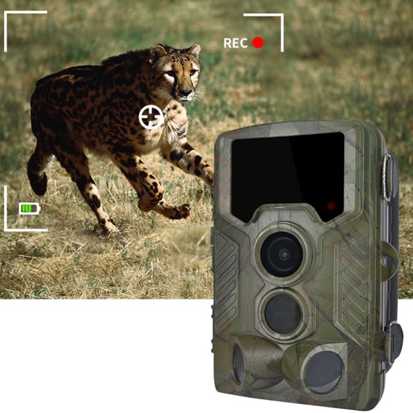 48MP 4K Wildlife Camera - Night Vision, vattentät och dammtät | Rörelsesensor, 125° vidvinkel | Inkluderar 32G minneskort