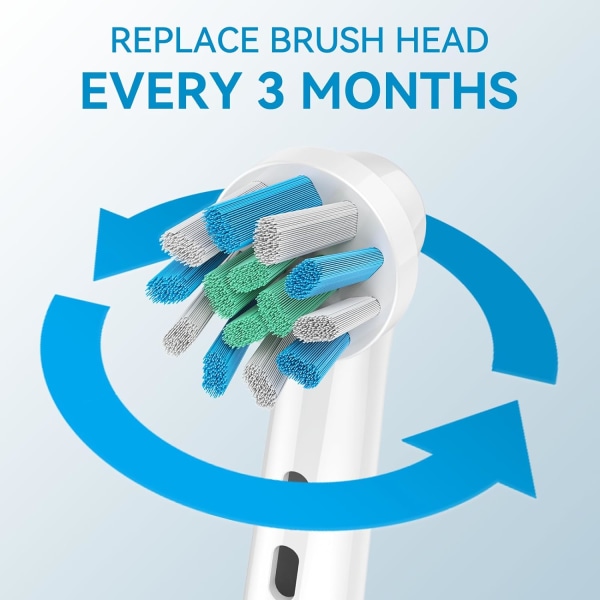 Udskiftning af elektrisk tandbørste 4-pak professionelle børstehoveder til familiegummipleje, snoede og vinklede børster til dybere plakfjernelse Pack of 4