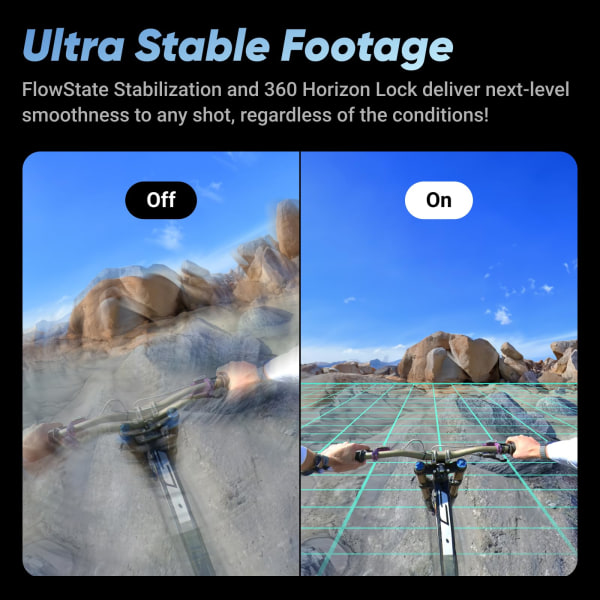Insta360 X4 - Vattentät 8K 360 Action Cam, 4K-video, AI-redigering, Stabilisering - Perfekt för sport, resor