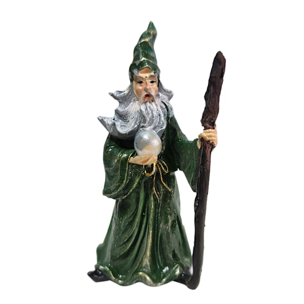 Sommarrea Liten Halloween-figur i harts, trollkarls- och häxdekoration för skrivbordsdekoration A wizard