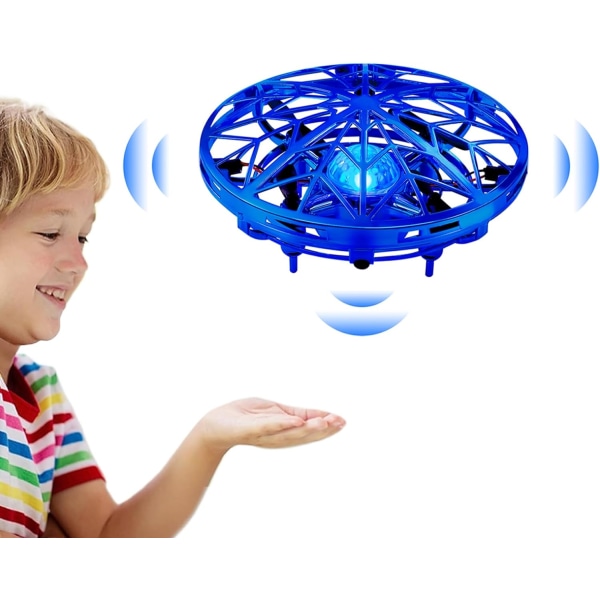 Rörelsesensor Flying Toy Drone - Hands-Free Mini UFO Helikopter för barn. Användning inomhus och utomhus. Perfekt present till pojkar och flickor i åldrarna 8-14! red