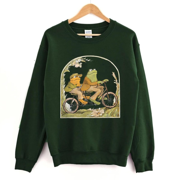 Frosch-Kröten-Sweatshirt–Frosch-und Kröten-Shirt–Cottage Core Shirt–Light Academia Sweatshirt–Buchliebhaber-Pullover–Geschenk für Leser L