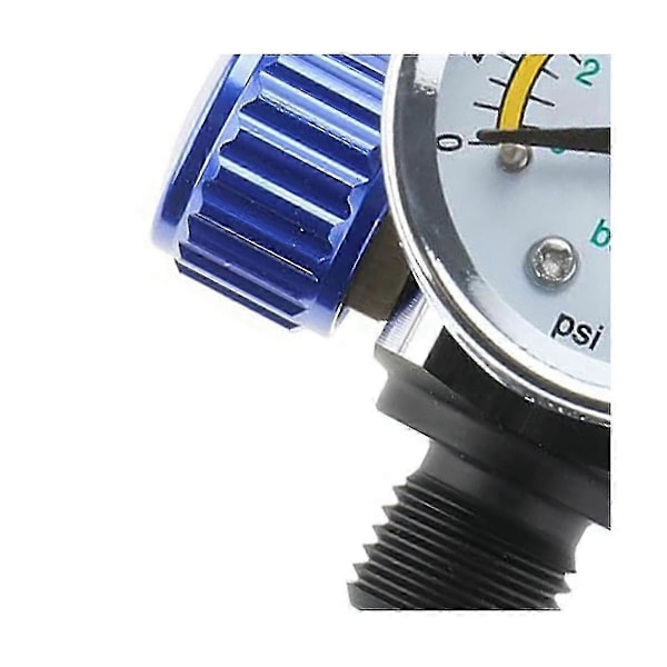 Luftregulator Luftregulatorventil Airbrush Regulator Set för Airbrush och Luftverktyg 2 st 1/4 tum