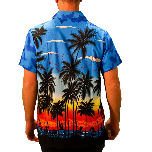 Miesten havaijilainen paita Lyhythihaiset paidat - Miesten paidat Hawaiian Fancy Dress Summer Shirts Beach Party Fancy Red XL