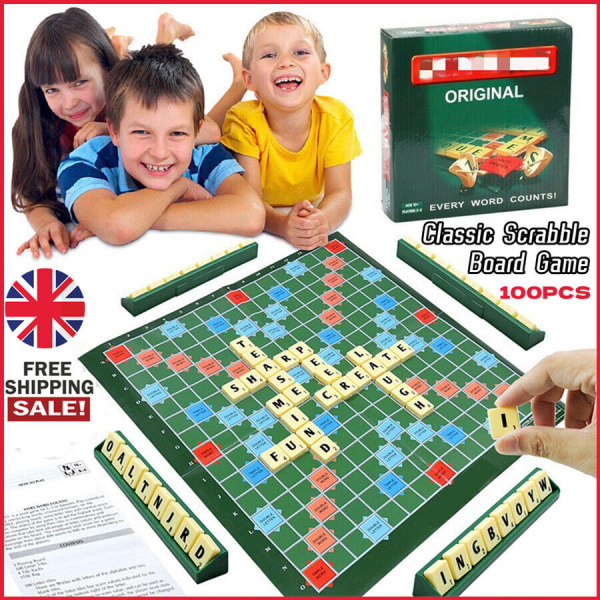 Klassinen Scrabble-lautapeli Lahja Perhe Aikuiset Lapset Opetuslelut Pulmapeli
