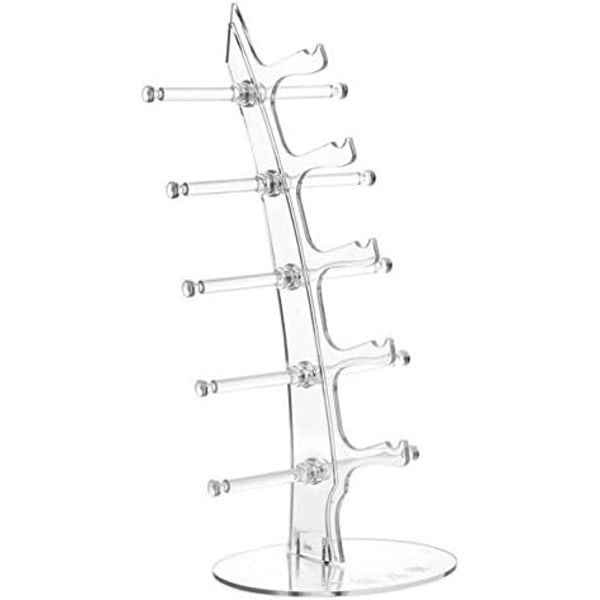 Sommer Udsalg Varme Briller Solbriller Opbevaringsstativ Display Stand Organizer Taske Display Stand til 5 Briller (1 stk. transparent)