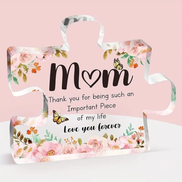 Personliga presenter till mamma i akrylpussel - perfekt mors dag, födelsedag eller semesteröverraskning från dotter och son E