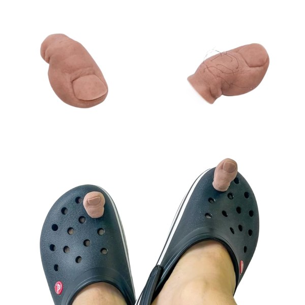 Ainutlaatuiset 3D isovarvas Croc-korut karvaisilla yksityiskohdilla – hauska DIY-kenkäkoriste luovuutta varten 2pcs hairy