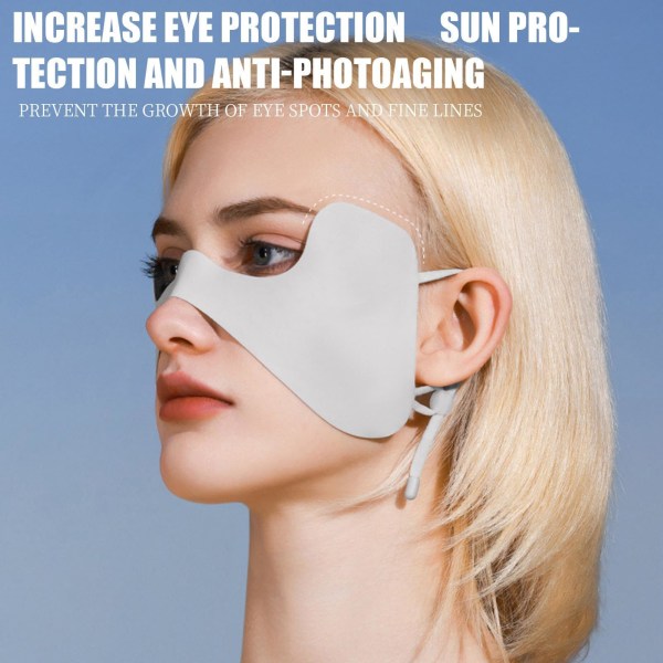 Soløyelapper, golføyelapper for sol, gjenbrukbare solkremlapper under øynene, UV-beskyttelsesøyelapper Beige