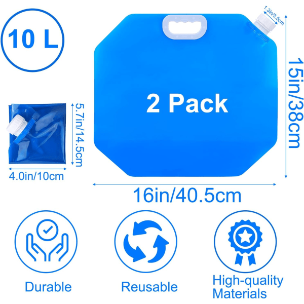 Bærbare isbadeposer - 2-paks kuldedykktilbehør for hjemmeterapi, 10L kapasitet