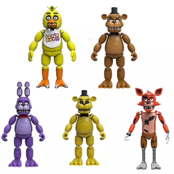 Freddy Bonnica Fem-fem nätter på Bear Action Figur Toy Purple Bonnie