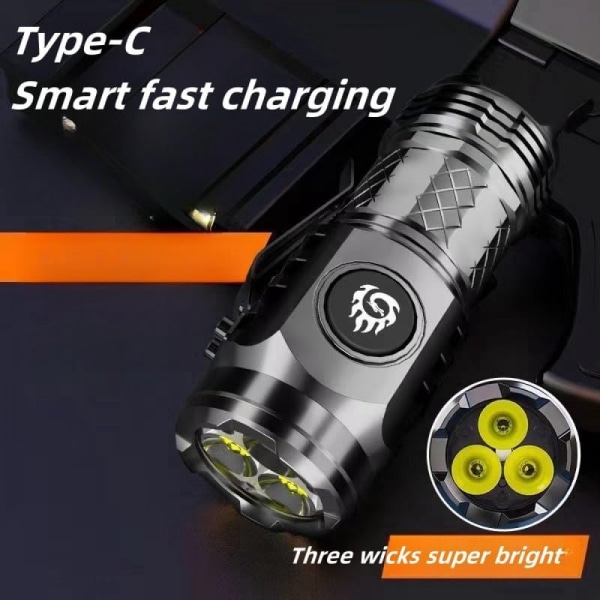3-in-1 Mini set - Ladattavat LED-taskulamput - Vedenpitävä ja kompakti - Tehokas power - Ihanteellinen ulkokäyttöön A