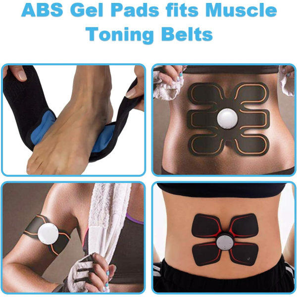 Muscle EMS gelkuddar, ersättningsgelkuddar, elektrodkuddar, självhäftande kroppsgelbältesdyna, gelkuddar för mage
