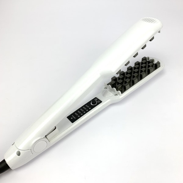 Professionelt volumengivende hårjern | Øg hårvolumen, keramisk hårvolumizer, justerbar temperatur, drejesnor white