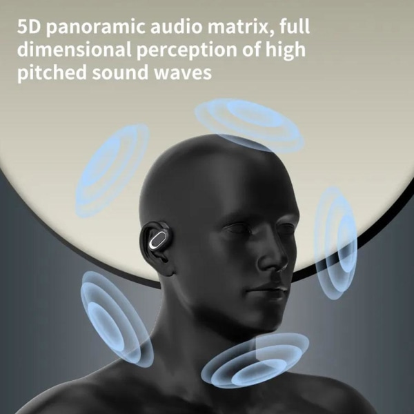 Bluetooth Earbuds 5.3 Trådlösa hörlurar Hörlurar för alla telefoner Black