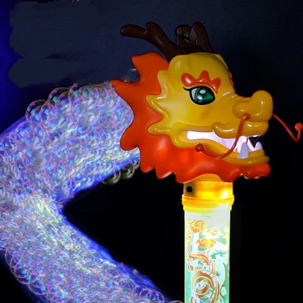 Dragon Bubble Gun för barn - Julklapp med Bubble Solution - Partyfavoriter och leksak för utomhusaktiviteter - Perfekt födelsedagspresent för småbarn B