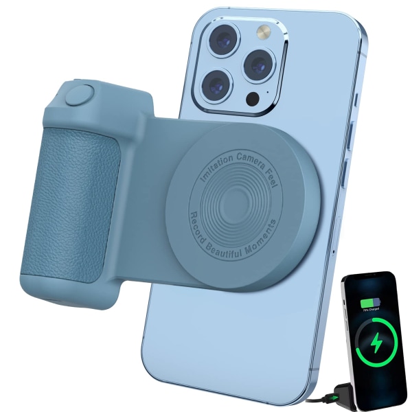Magnetisk kamerahandtag Bluetooth fäste - Trådlöst laddningsställ & fjärrkontroll - Perfekt för foto- och videofotografering i Sverige black