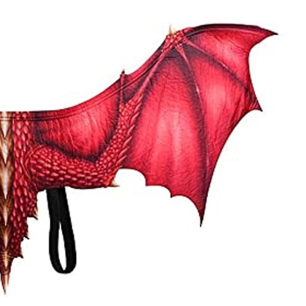 Halloween Dragon Wings Dragon Costume Accessori Fleece Dragon Wings Prop for voksen black