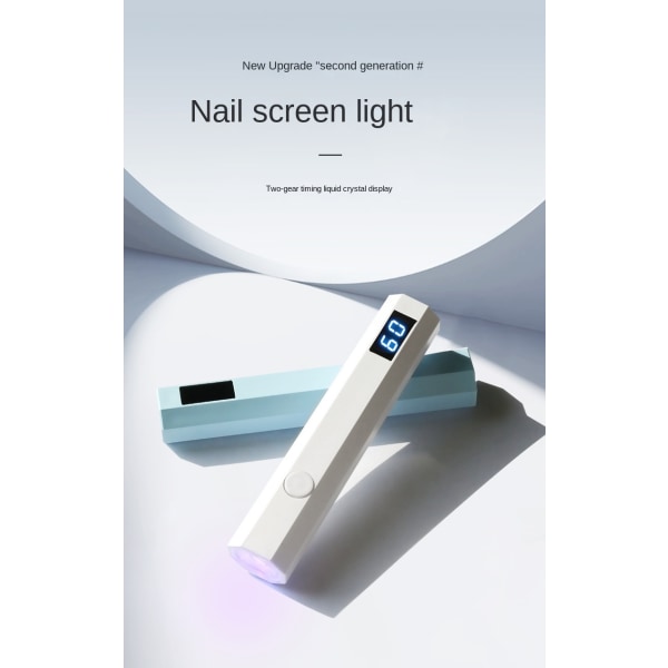 Bärbar UV LED-nagellampa - Handhållen mini nageltork för gellack, USB-drivet nail art för hemmanikyr green