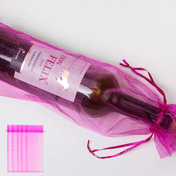 Sommarrea 30 st 750 ml rödvin Organza vinpåse - 14 x 37 CM Trefärgad (med