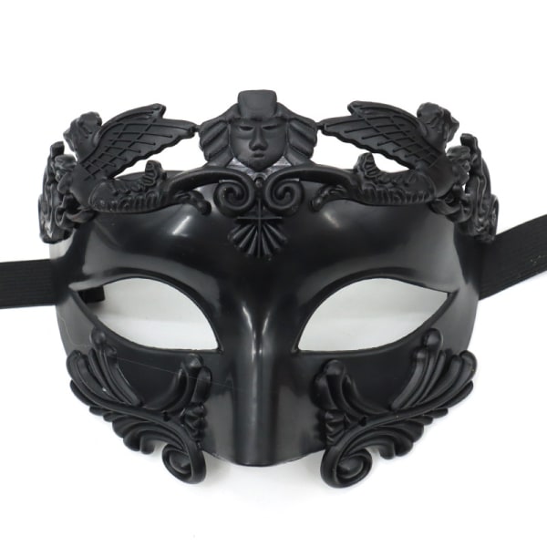 2 pakke maskerademasker romerske greske hårmasker venetianske masker Halloweenfest karneval Bryllupskarneval B