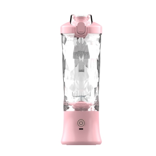 Portable Blender Personal Juicer med isolerad hylsa, 20 oz Mini Blender Cup med 6 blad, reselock, USB laddning - för kök, resor, kontor Pink