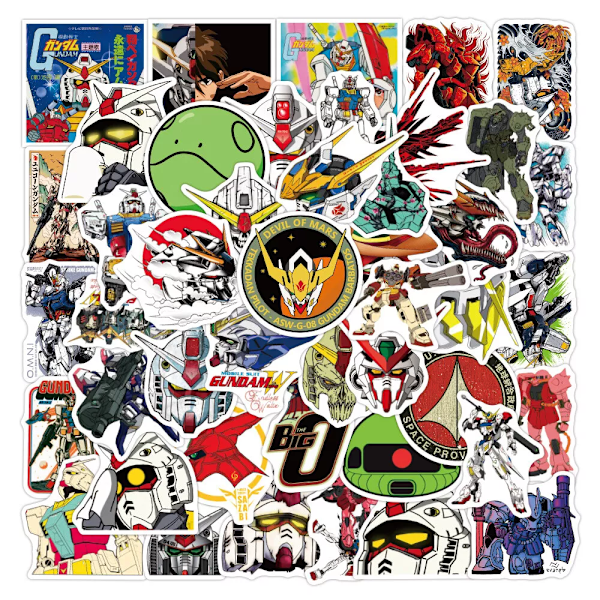 Kesän kuuma alennus 50/100 Classic Gundam Robot Warrior -pelitarrat RX-78-2 Gundam Wing Graffiti 50pcs Gundam B