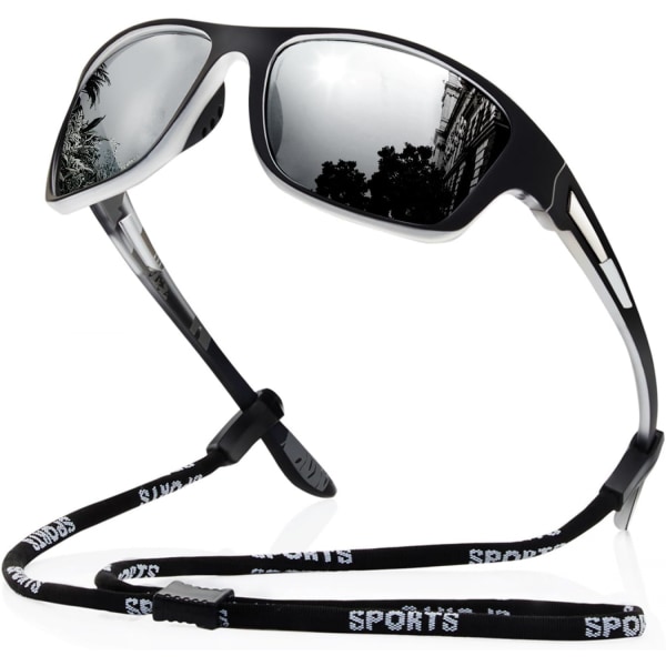 Polariserade sportsolglasögon för män: Skyddsglasögon för damer omlottglasögon för körning och fiske dark grey