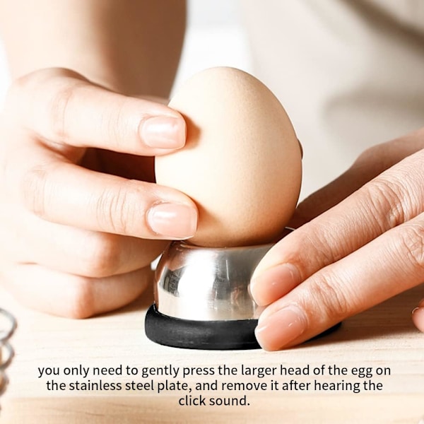 Sommer Hot Sale Egg Piercer, Eggdeler i rustfritt stål, Eggåpnerverktøy, Halvautomatisk Egg Piercer Hullseparatorverktøy for hardkokte egg Black