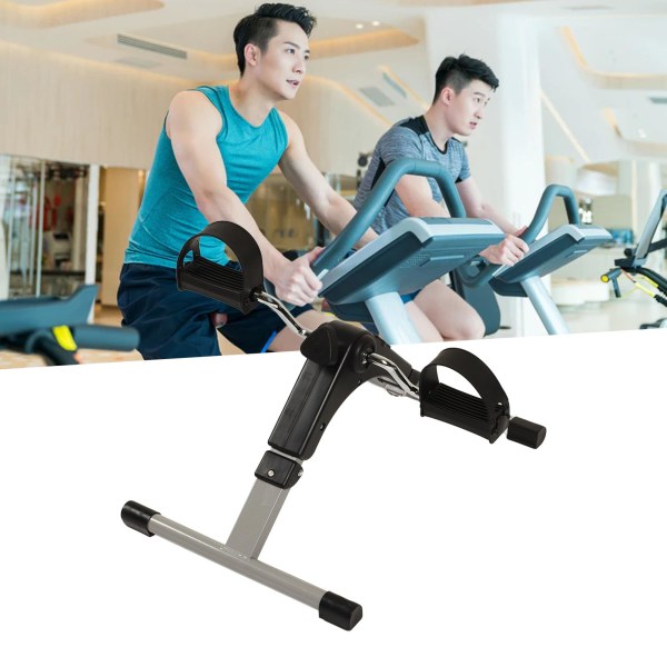 Fällbar under skrivbordet pedalövning för seniorer med LCD-skärm - Bärbar minimotionscykel för arm- och benträning på kontoret eller hemma