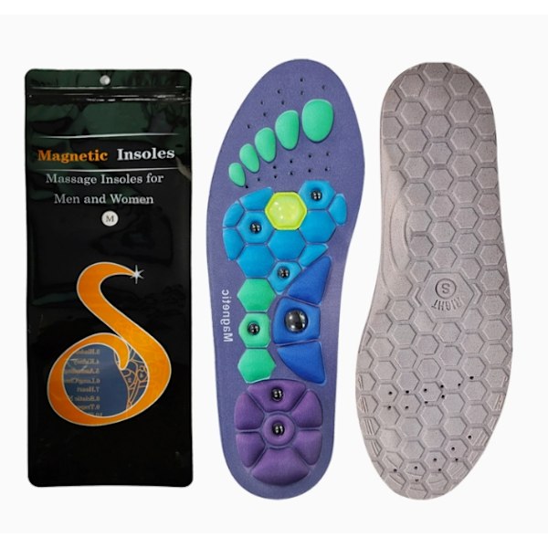 Sommer Hot Sale Akusoli Akupressur Såler, Ortopediske Såler for Kvinner og Menn, Lindrer Smertefulle Føtter - Perfekt Lilla Purple S