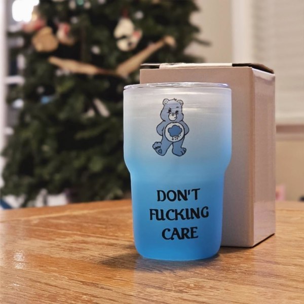 Swear Bears Cups, 3 oz, isolerat snapsglas, för fester, kök, hem eller alla typer av restauranger (halm ingår ej) Blue