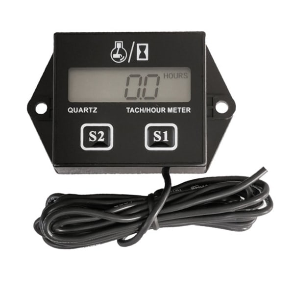 Sommarrea Motorcykel 2/4-taktsmotor Varvräknare Timräknare Mätare LCD-display Vattentät Bil Motor Båt Motorcykel Digital Varvräknare