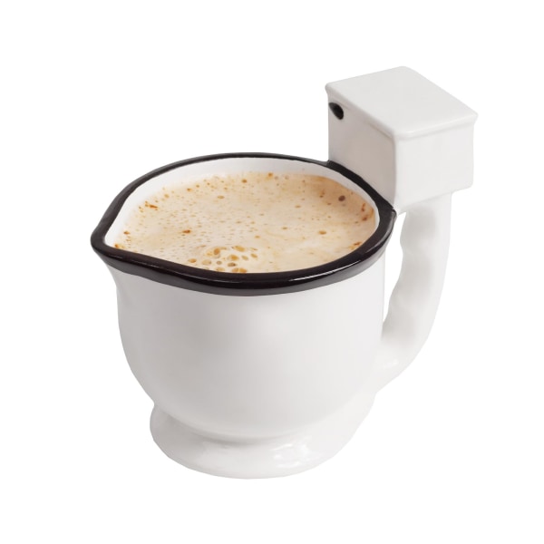 Novelty Toalett Kaffe Mugg Rolig Prank Gift Cup 11,5 oz - Rumskamrat Rolig Formad Mugg - Godis Cool Silly Present för män