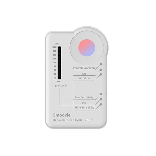 Professionel kameradetektor C10 Pro - Bug RF-detektor, Skjult kamerafinder, Anti-Spy Sweeper, GPS Tracker og Lytteenhedsdetektor white-1