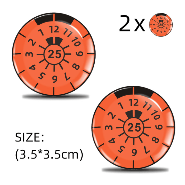 2 stk 3D gel klistremerke bilskilt forseglingsmerke, TUV plakett dekaler 25